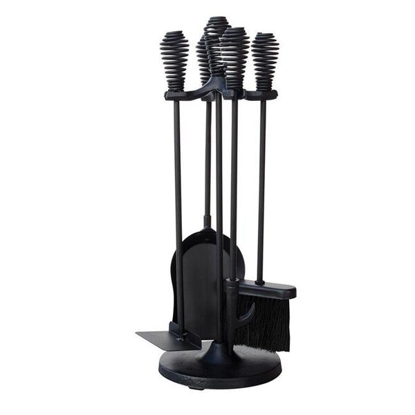 Uniflame F-1032 5 Piece Stoveset in Black with Spring Handles F-1032 - main